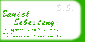 daniel sebesteny business card